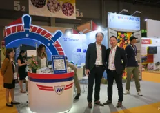 Wan Hai Lines from Taiwan is a global carrier with a focus on intra-Asia trade with services in South America, North America, Middle East and India. On the left is Kenneth  Lo and on the right is Ryan Yu.